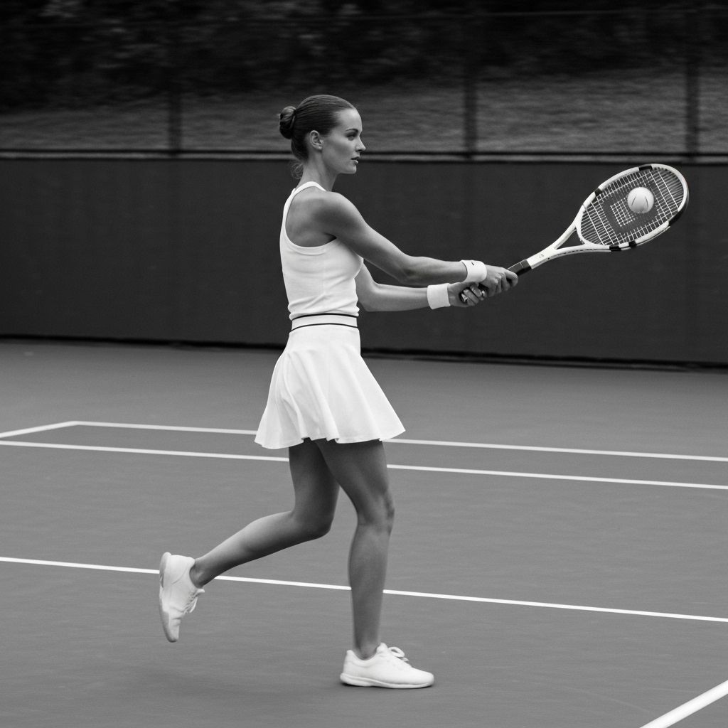 Elegant tennis player